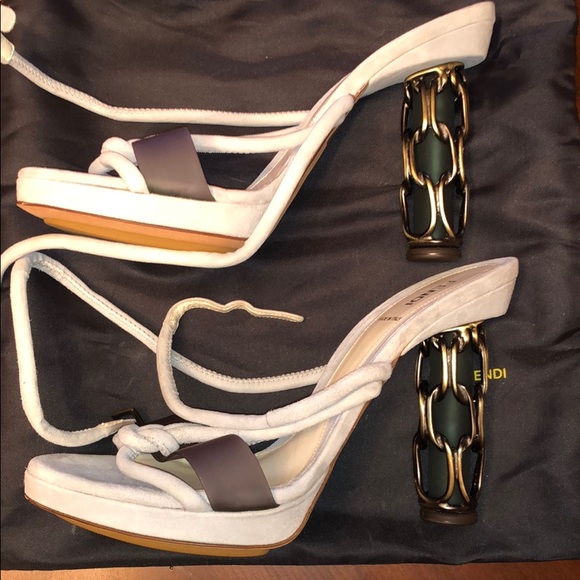 Fendi cage metal open toe heel - Picture 7 of 8